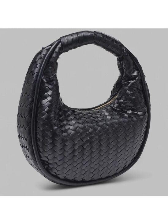 Moda Luxe Handbags - MODA LUXE-Woven Circle Shoulder bag-Black-NWT-Retail $100